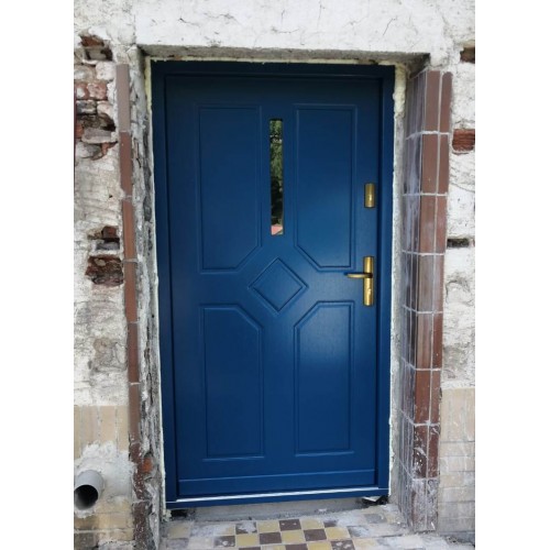 Venkovní vchodové dřevěné dveře do domu Derpal DP-51