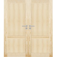 Dvoukřídlé dřevěné dveře dýhované z borovice Akron