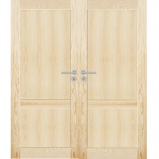 Dvojkrídlové drevené dvere dyhované z borovice Akron