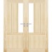 Dvoukřídlé dřevěné dveře dýhované z borovice Akron