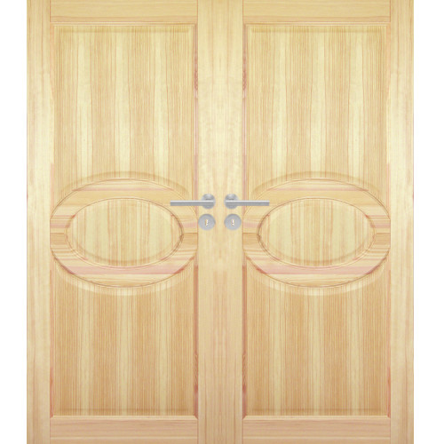 Zweiflügelige Holztür furniert mit Aruba-Kiefer