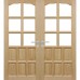 Dvoukřídlé dřevěné dveře dýhované z borovice Classic