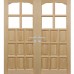 Dvojkrídlové drevené dvere dyhované z borovice Classic
