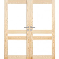 Zweiflügelige Holztür furniert in Cordoba-Kiefer