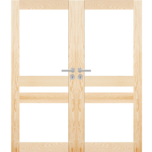 Dvoukřídlé dřevěné dveře dýhované z borovice Cordoba