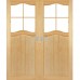 Dvoukřídlé dřevěné dveře dýhované z borovice Dakota