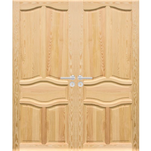 Dvojkrídlové drevené dvere dyhované z borovice Delta