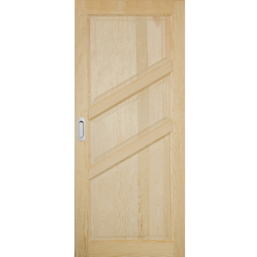 Posuvné dveře na stěnu dřevěné dýhované z borovice Fresno