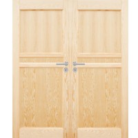 Dvojkrídlové drevené dvere dyhované z borovice Halifax