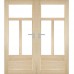 Zweiflügelige Holztür furniert aus Havanna-Kiefer