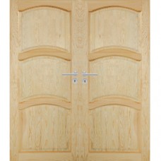 Dvojkrídlové drevené dvere dyhované z borovice Madison