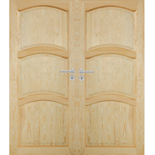Dvoukřídlé dřevěné dveře dýhované z borovice Madison