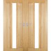 Dvojkrídlové drevené dvere dyhované z borovice Omaha