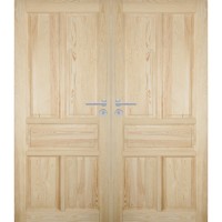 Dvojkrídlové drevené dvere dyhované z borovice Panama