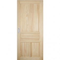 Posuvné dvere na stenu drevené dyhované z borovice Panama
