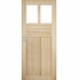 Posuvné dveře na stěnu dřevěné dýhované z borovice Panama