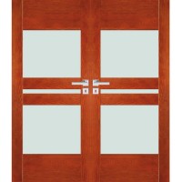 Dvoukřídlé dřevěné dveře dýhované z borovice Rapid