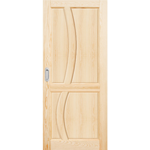 Posuvné dvere na stenu drevené dyhované z borovice Reno