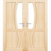 Dvoukřídlé dřevěné dveře dýhované z borovice Reno