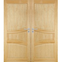 Dvoukřídlé dřevěné dveře dýhované z borovice Salem