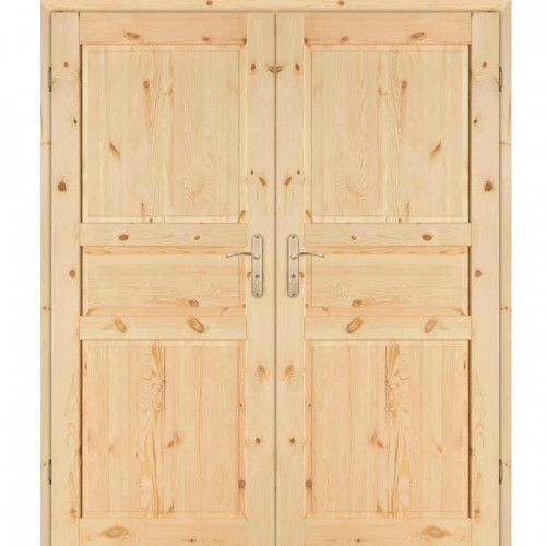 Zweiflügelige Holztür aus Astkiefer SK Country 3K