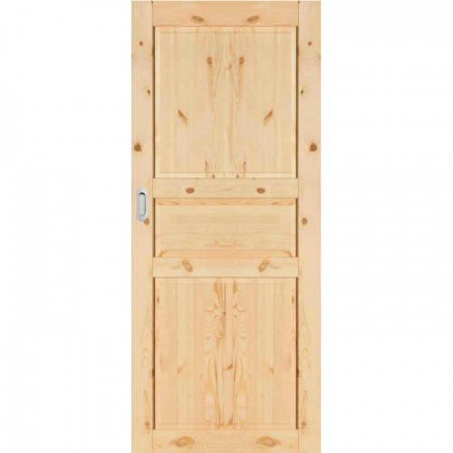 Schiebetür an der Wand, Holz Astkiefer SK Country 3K