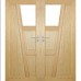Zweiflügelige Holztür aus Takoma-Kiefer furniert