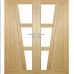 Dvoukřídlé dřevěné dveře dýhované z borovice Takoma