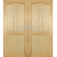 Dvojkrídlové drevené dvere dyhované z borovice Tampa