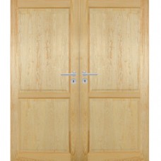 Zweiflügelige Holztüren, furniert mit Tampa-Klasik-Kiefer