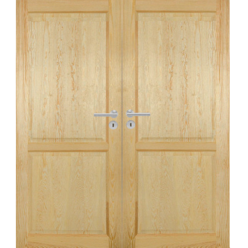 Zweiflügelige Holztüren, furniert mit Tampa-Klasik-Kiefer