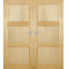 Dvojkrídlové drevené dvere dyhované z borovice Temida
