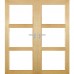 Dvoukřídlé dřevěné dveře dýhované z borovice Temida