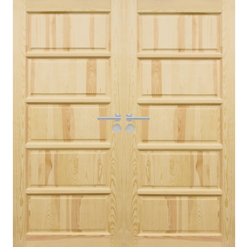 Dvoukřídlé dřevěné dveře dýhované z borovice Tessna