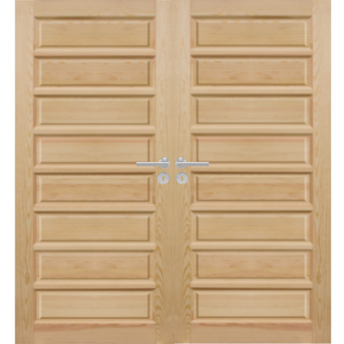 Zweiflügelige Holztür furniert mit Tilda-Kiefer