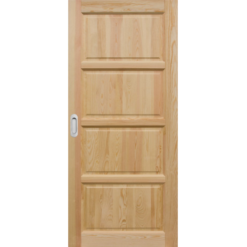 Posuvné dveře na stěnu dřevěné dýhované z borovice Triada Tr-1 80/197