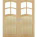 Dvojkrídlové drevené dvere dyhované z borovice Verona