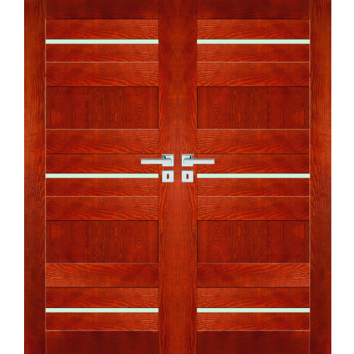 Dvoukřídlé dřevěné dveře dýhované z borovice Vigo