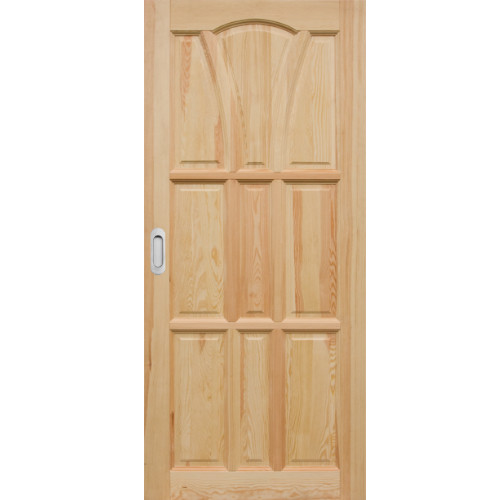 Posuvné dvere na stenu drevené dyhované z borovice Wenessy