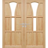 Masivní dřevěné dveře dvoukřídlé