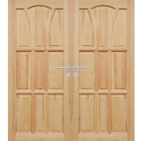 Zweiflügelige Holztür furniert mit Wenessy-Kiefer