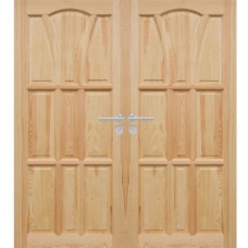 Dvoukřídlé dřevěné dveře dýhované z borovice Wenessy