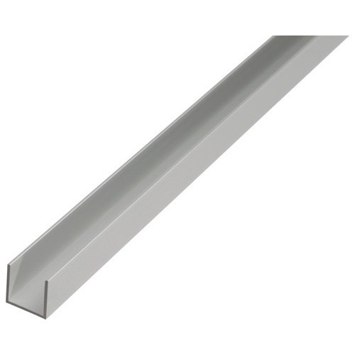 Stabilizační U hliníkový profil pro posuvné dveře 10x10x2mm