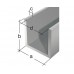 Stabilizační U hliníkový profil pro posuvné dveře 10x10x2mm