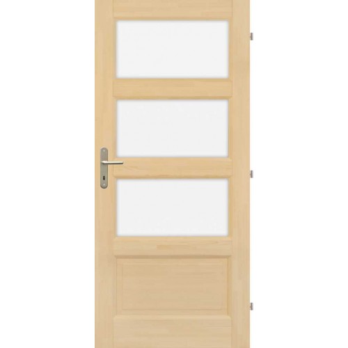 Dřevěné smrkové dveře ZD 3S1K 80P/197